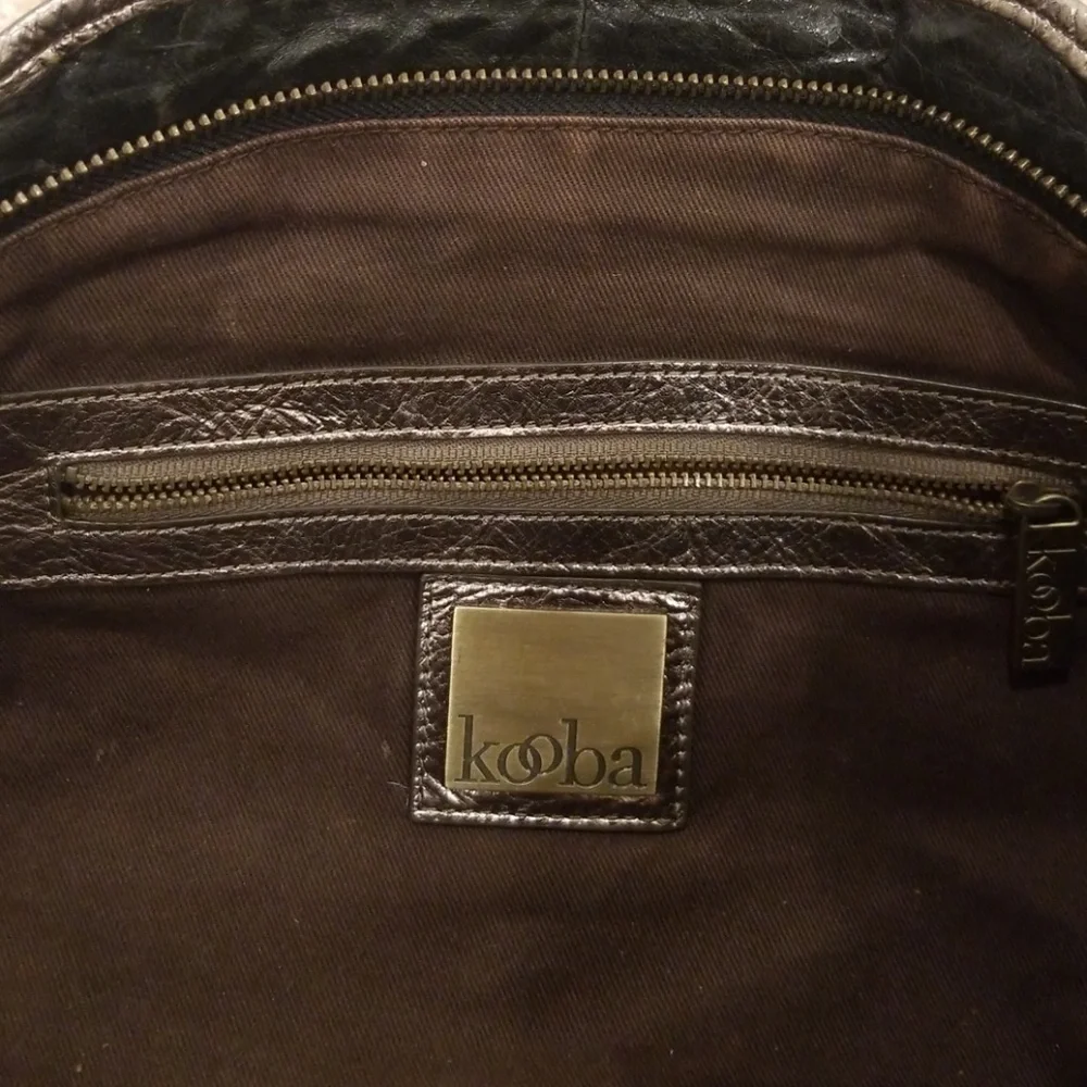 KOOBA Black with Silver Zippered Clutch